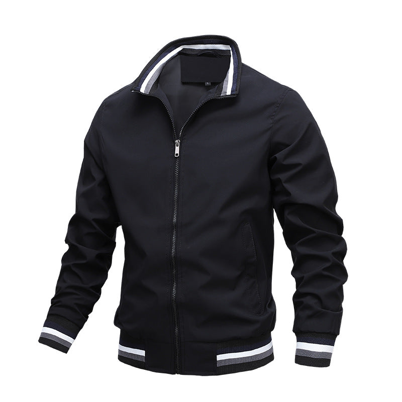 Casual Solid Color Men's Jacket Leatherlayers