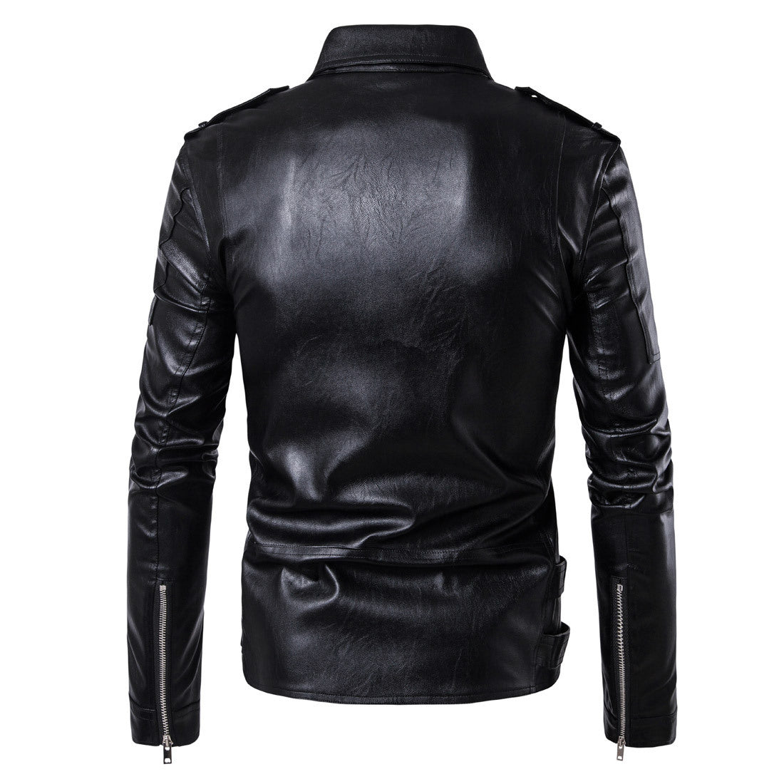 Men's Lapel Sports Leather Jacket